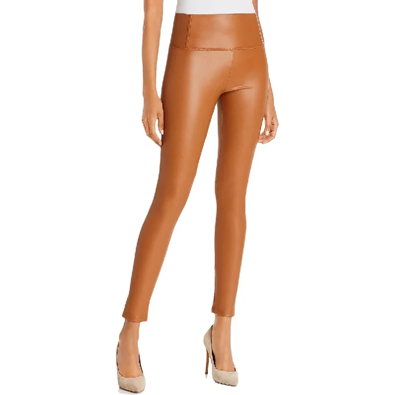 Bagatelle Womens Faux Leather High Rise Leggings