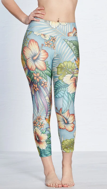 Floral Sky - Triathlon Capri Leggings