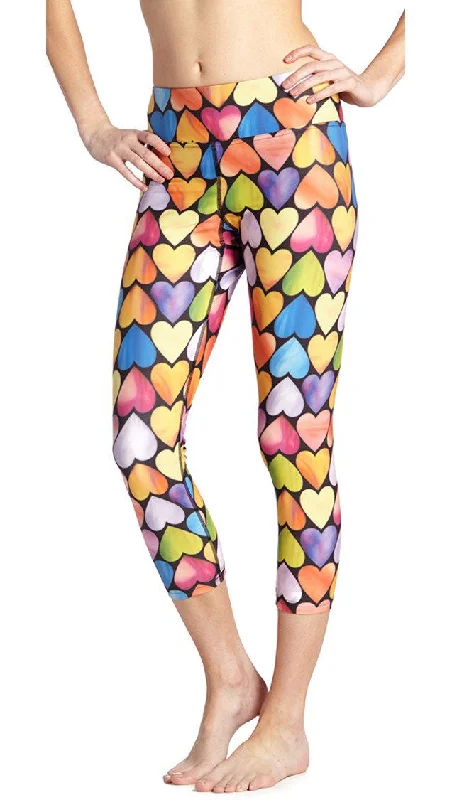 Hearts - Triathlon Capri Leggings - CUSTOM ORDER