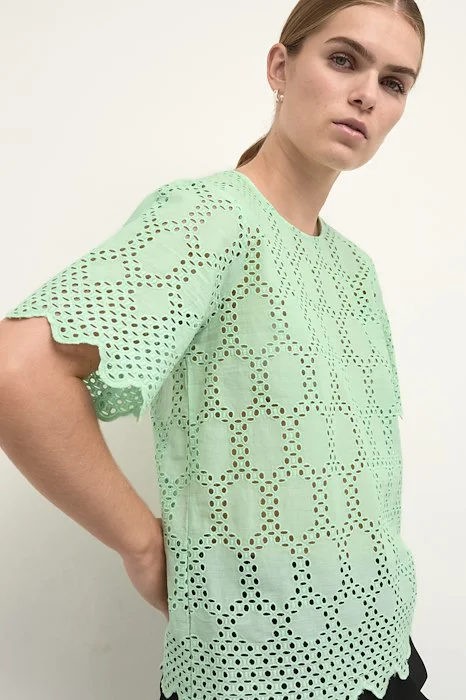 Karen By Simonsen Iulia Blouse in Pastel Green