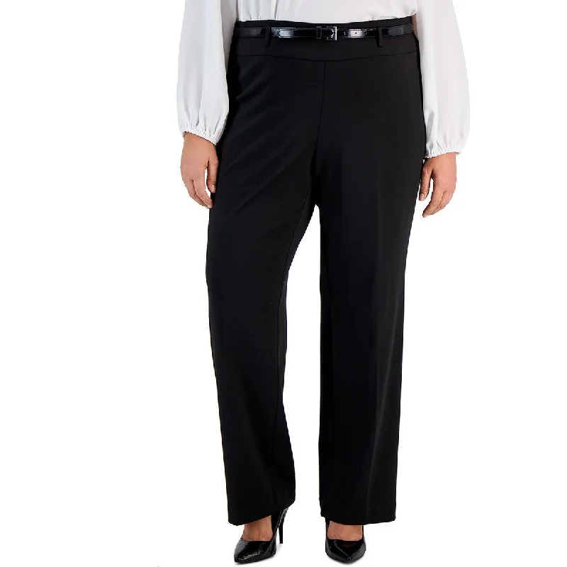 Kasper Womens Plus High Rise Work Wear Bootcut Pants