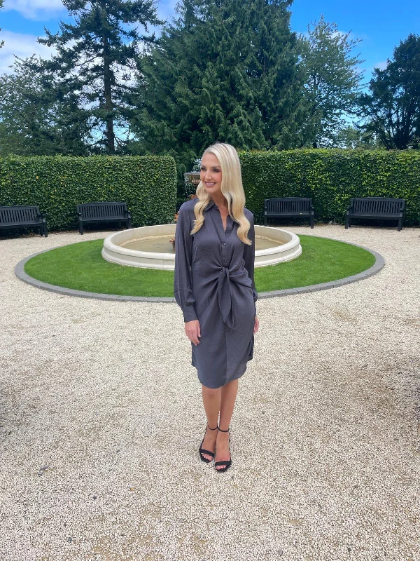 My Essential Wardrobe Alba Dress in Iron Grey