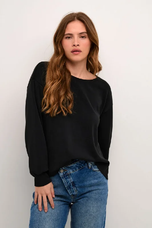 My Essential Wardrobe Elle Knot Blouse in Black