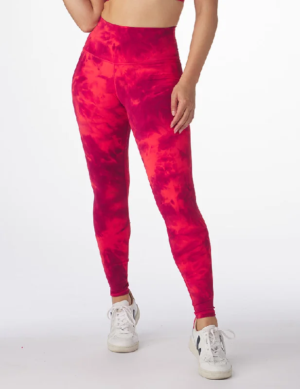 High Waist Pure Legging: Cherry Tie-Dye