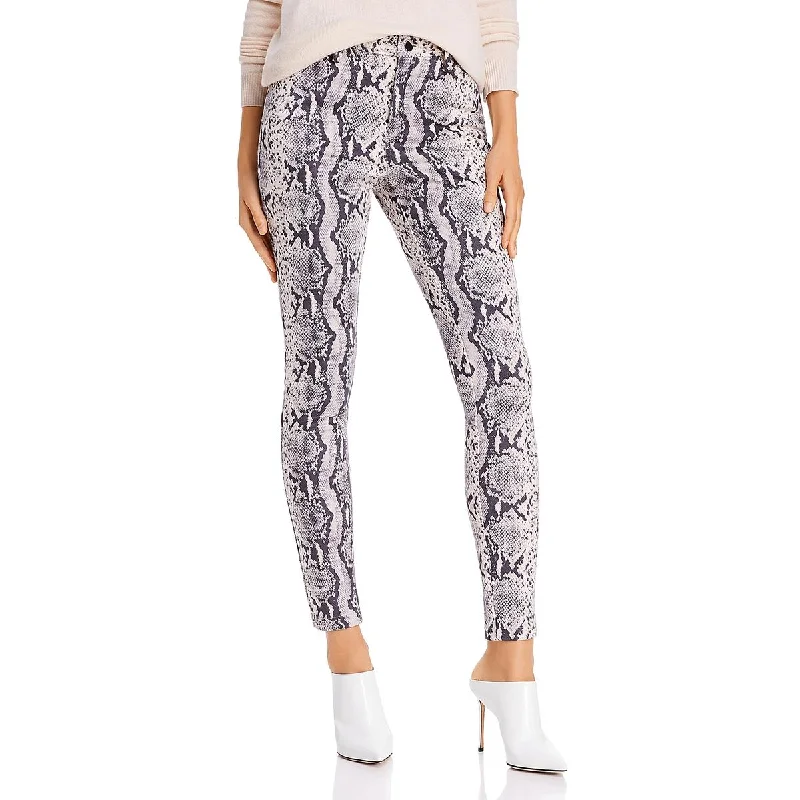 Sunset & Spring Womens Snake Print Ankle Skinny Pants