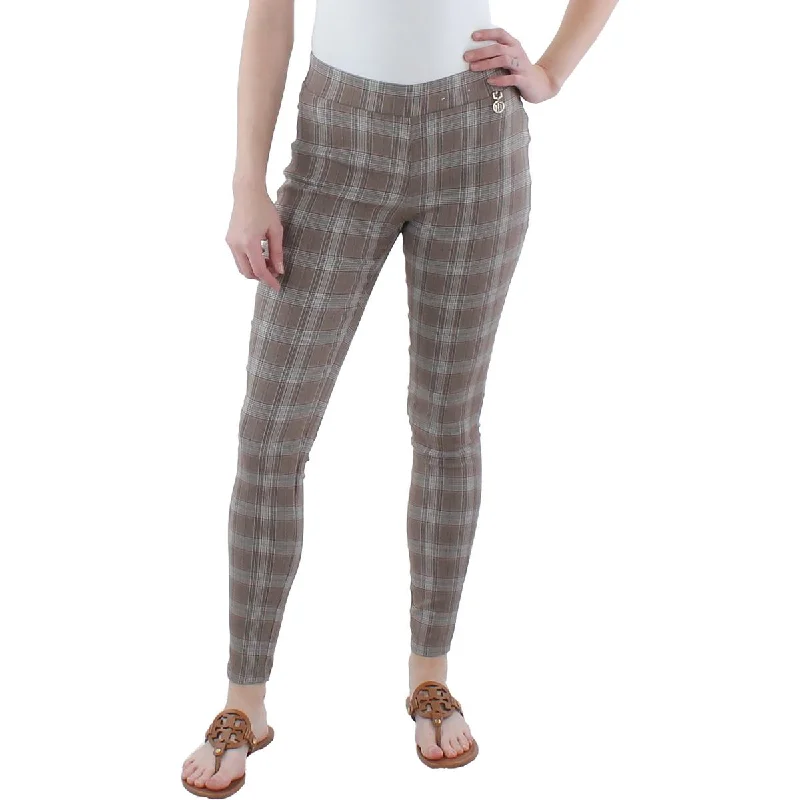 Tommy Hilfiger Womens Plaid Cropped Ankle Pants