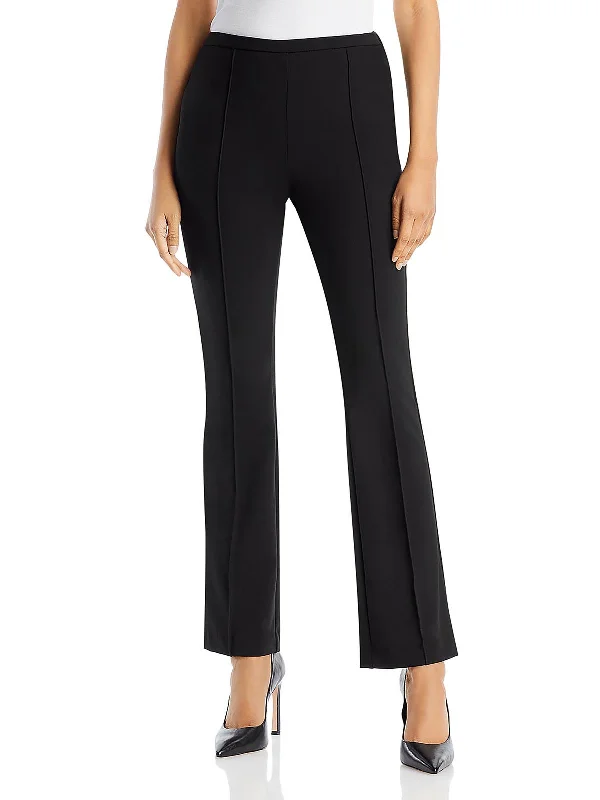 Womens Solid Knit Dress Pants