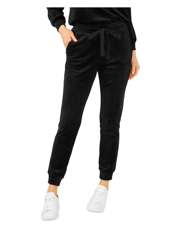 Womens Velour Pull On Jogger Pants