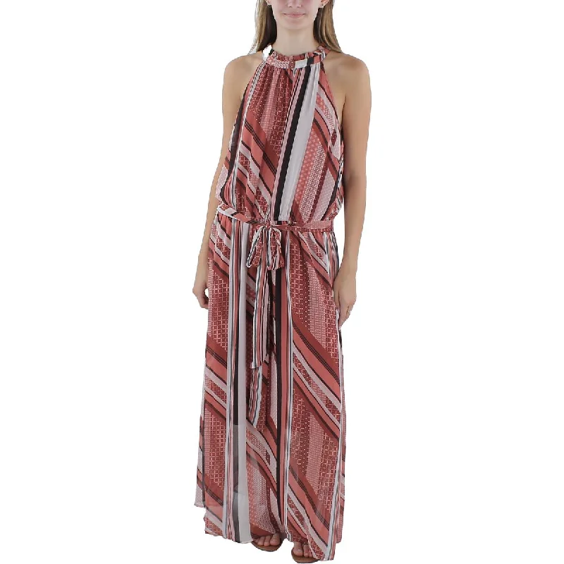 City Chic Womens Printed Chiffon Maxi Dress