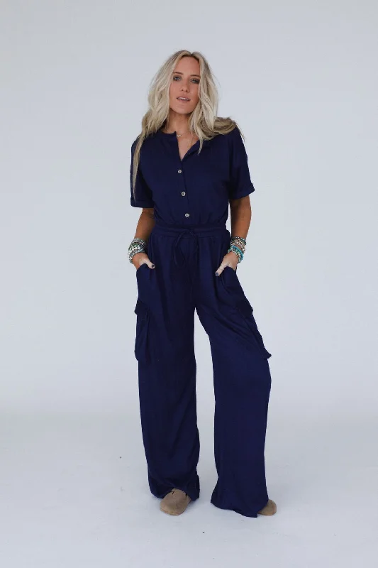 The Nest Sunset Forager Jumpsuit - Navy